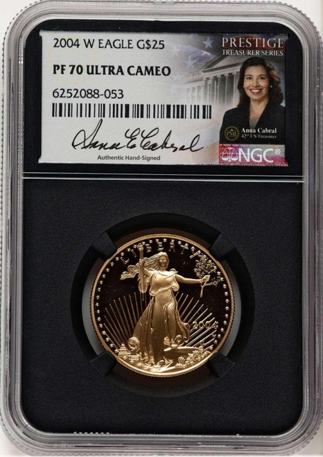 Bullionshark 2004-W G$25 1/2 oz American Gold Eagle Coin NGC MS70 - HAT779218023 