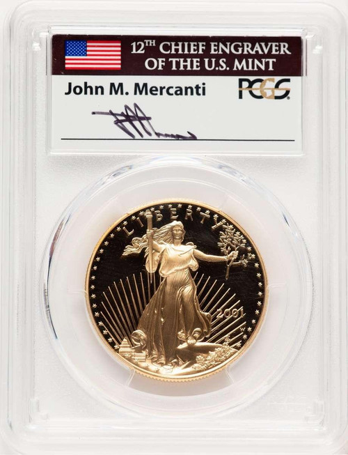 Bullionshark 2001-W $50 1 oz American Gold Eagle Coin PCGS MS70 - HAT521593007 