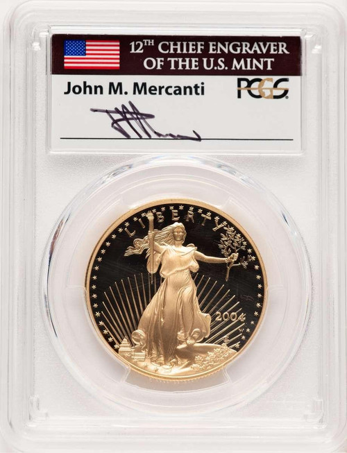 Bullionshark 2004-W $50 1 oz American Gold Eagle Coin PCGS MS70 - HAT521593010 
