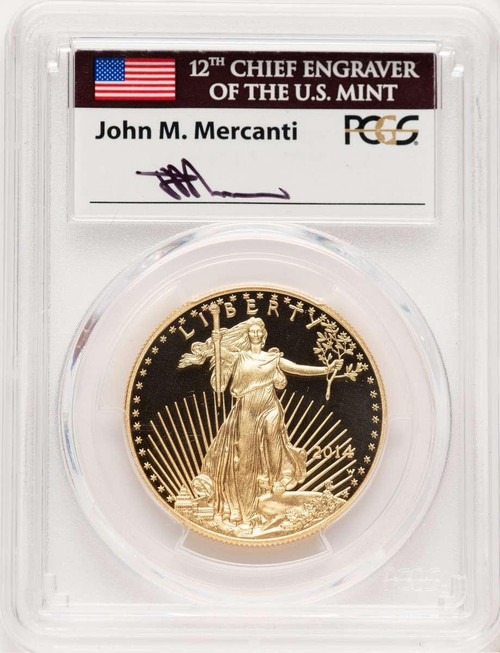 Bullionshark 2014-W $50 1 oz American Gold Eagle Coin PCGS MS70 - HAT521593019 