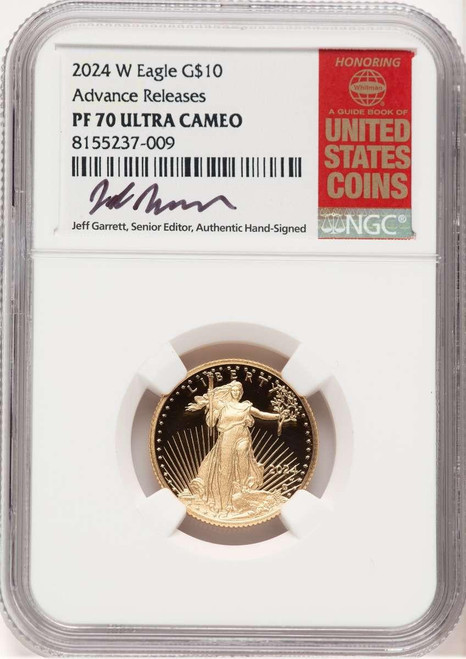 Bullionshark 2024-W G$10 Modern Bullion Coin NGC MS70   Quarter Ounce Gold Eagle - HAT769042138 