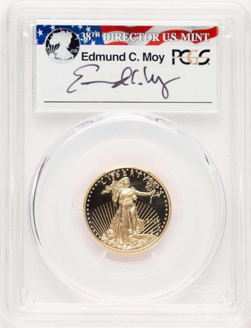 Bullionshark 2016-W $10 1/4 oz American Gold Eagle Coin PCGS MS70, 30th Anniversary, First Strike, Moy Signature - HAT779075018 