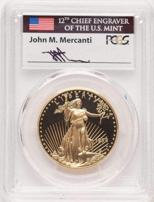 Bullionshark 1998-W $50 1 oz American Gold Eagle Coin PCGS MS70, Mercanti - HAT779218060 