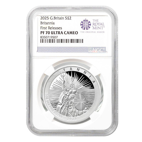  2025 1 oz Silver Britannia NGC PF70 UCAM First Releases 