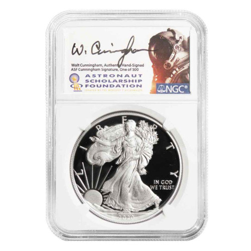  2020 Silver Eagle NGC PF70 Astronaut Cunningham Signed (1 of 500) 