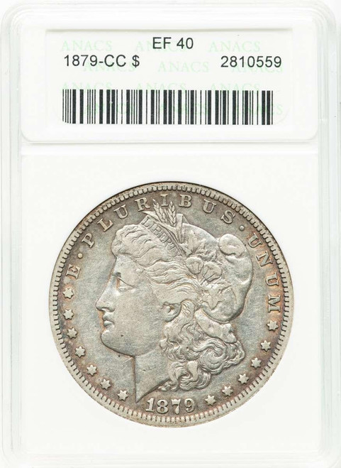 Bullionshark 1879-CC S$1 Morgan Silver Dollar Coin ANACS XF40 - HAT910611017 