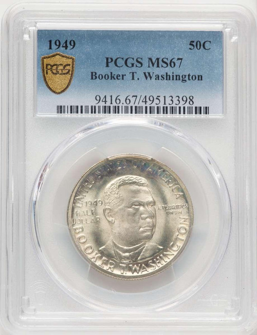 Bullionshark 1949 50C Commemorative Silver Coin PCGS MS67   Booker T. Washington - HAT520733020 