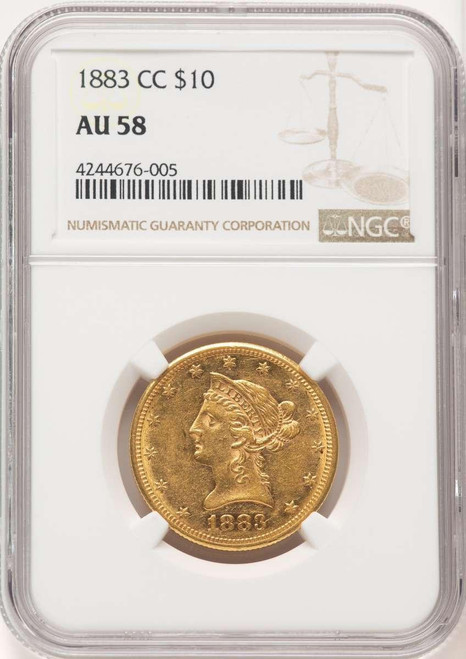 Bullionshark 1883-CC $10 Liberty Gold Eagle Coin NGC AU58 - HAT776052033 