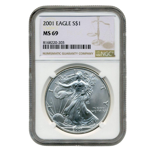  2001 Silver Eagle NGC MS69 - Overlooked Rarity 
