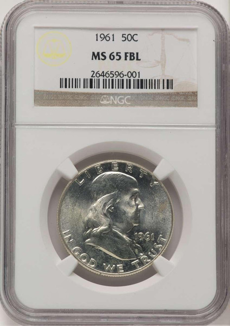 Bullionshark 1961 50C Franklin Half Dollar Coin NGC MS65 - HAT521164012 