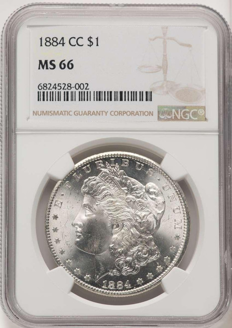 Bullionshark 1884-CC S$1 Morgan Silver Dollar Coin NGC MS66 - HAT775850030 