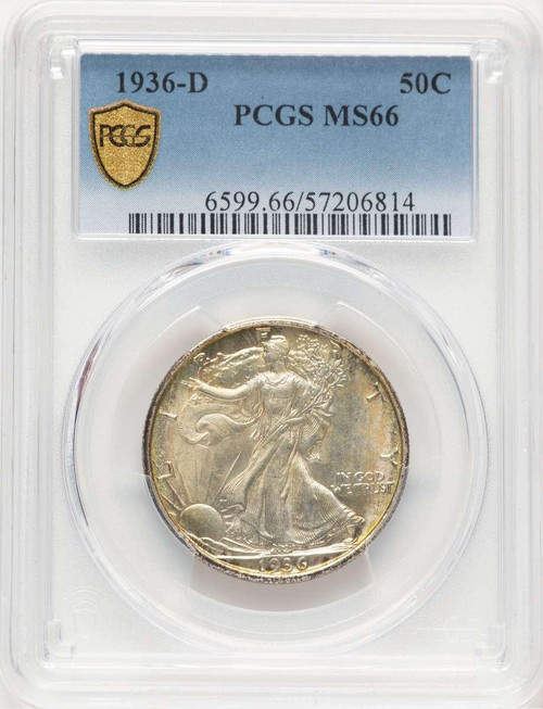 Bullionshark 1936-D 50C Walking Liberty Half Dollar Coin PCGS MS66 - HAT780762005 