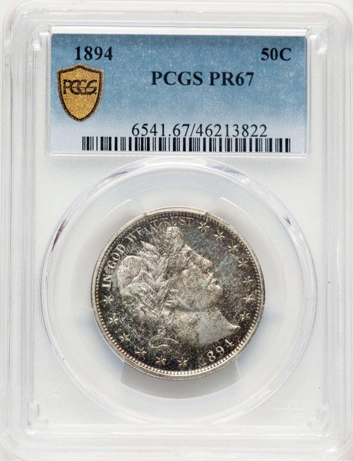 Bullionshark 1894 50C Proof Barber Half Dollar Coin PCGS PR67 - HAT780000021 