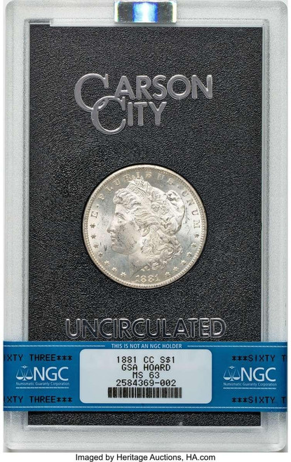 Bullionshark 1881-CC S$1 Morgan Silver Dollar Coin NGC MS63   GSA - HAT777777028 