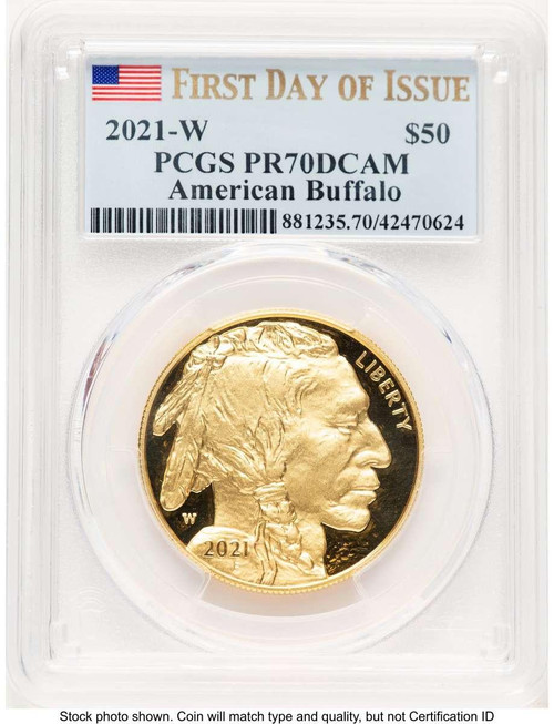 Bullionshark 2021-W G$50 Modern Bullion Coin PCGS MS70   One-Ounce Gold Buffalo - HAT521615008  Bullionshark 2021-W G$50 Modern Bullion Coin PCGS MS70   One-Ounce Gold Buffalo - HAT521615008
