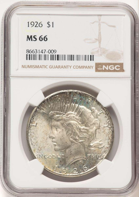 Bullionshark 1926 S$1 Peace Silver Dollar Coin NGC MS66 - HAT780378005 