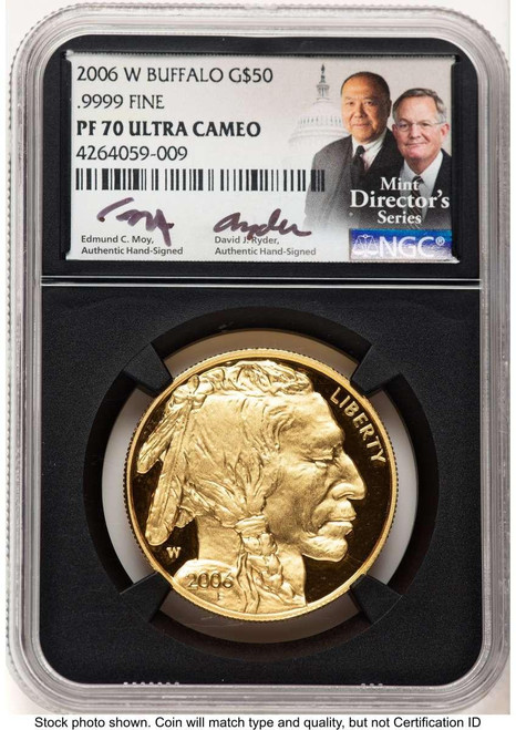 Bullionshark 2006-W $50 Modern Bullion Coin NGC MS70   One-Ounce Gold Buffalo, .9999 Fine Gold - HAT521493025 