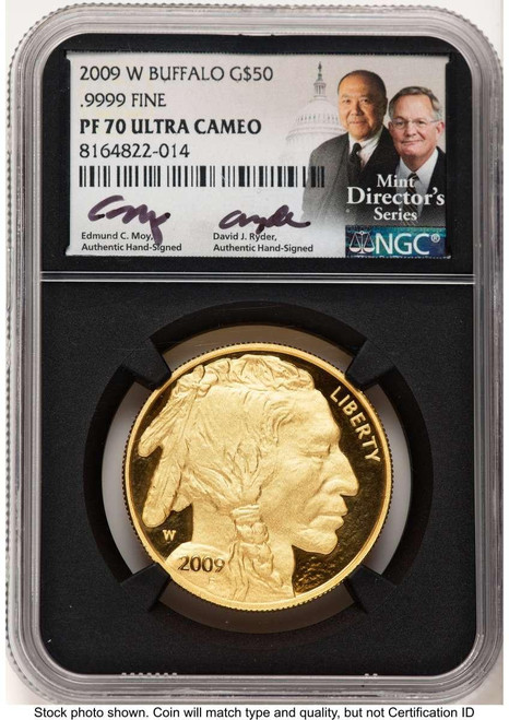 Bullionshark 2009-W $50 Modern Bullion Coin NGC MS70   One-Ounce Gold Buffalo - HAT521493028 