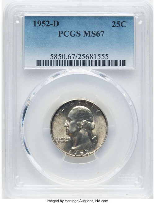 Bullionshark 1952-D 25C Washington Quarter Coin PCGS MS67 - HAT781470014 