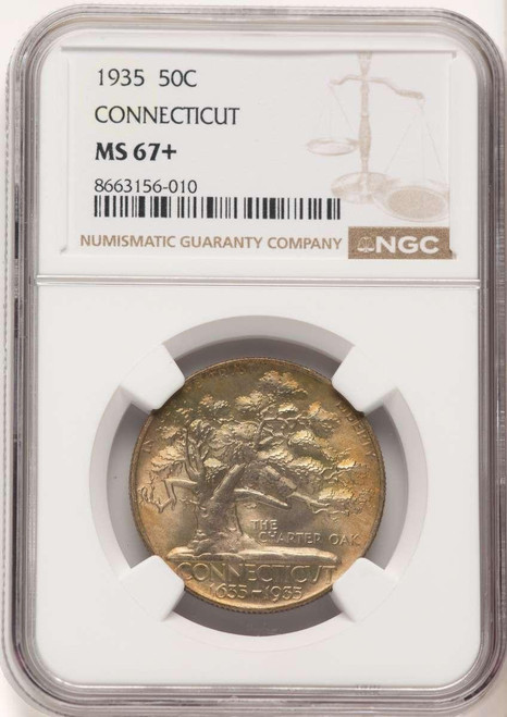 Bullionshark 1935 50C Commemorative Silver Coin NGC MS67  +  Connecticut - HAT780451008  Bullionshark 1935 50C Commemorative Silver Coin NGC MS67  +  Connecticut - HAT780451008