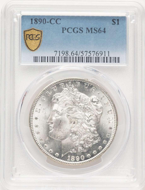 Bullionshark 1890-CC S$1 Morgan Silver Dollar Coin PCGS MS64 - HAT781731044 