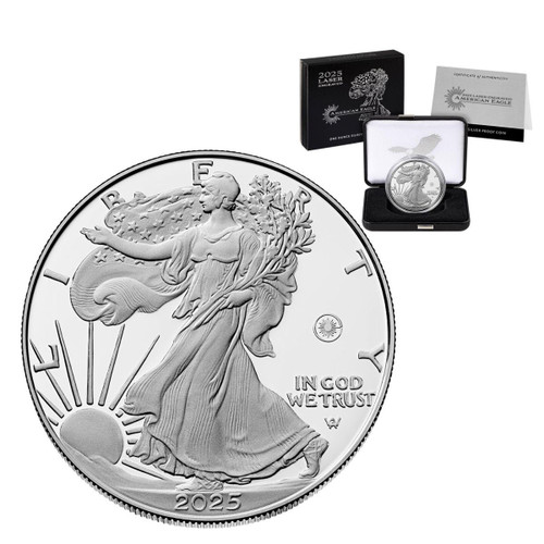  2025 Laser Engraved American Eagle - 1 oz Silver Proof Coin in OGP 