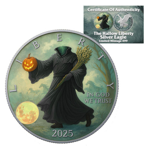  2025 1 oz Silver Eagle - The Hallow Liberty - Limited Edition 1 of 499 - Ruthenium Mint 