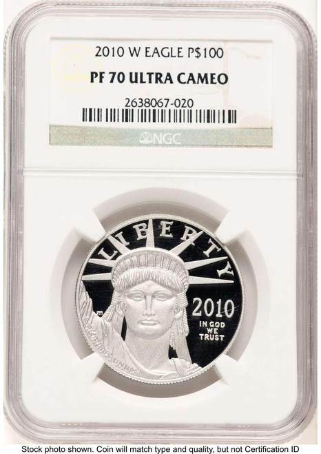 Bullionshark 2010-W $100 Modern Bullion Coin NGC MS70   One-Ounce Platinum Eagle, Statue of Liberty - HAT522240063  Bullionshark 2010-W $100 Modern Bullion Coin NGC MS70   One-Ounce Platinum Eagle, Statue of Liberty - HAT522240063