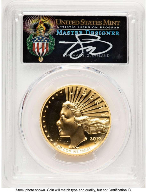 Bullionshark 2019-W $100 Gold High Relief Coin PCGS MS70   Enhanced, WP Mint Hoard, Cleveland Torch - HAT782057001  Bullionshark 2019-W $100 Gold High Relief Coin PCGS MS70   Enhanced, WP Mint Hoard, Cleveland Torch - HAT782057001