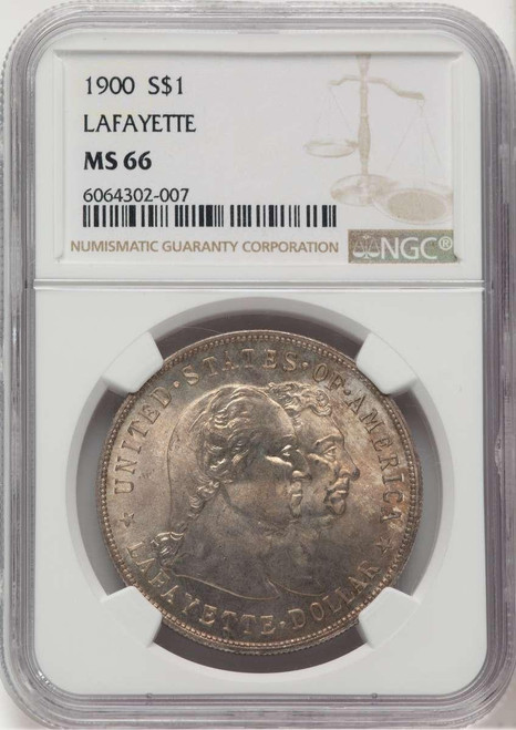 Bullionshark 1900 S$1 Commemorative Silver Coin NGC MS66   Lafayette Dollar - HAT776662001 