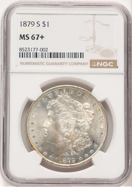 Bullionshark 1879-S S$1 Morgan Silver Dollar Coin NGC MS67  + - HAT779781002  Bullionshark 1879-S S$1 Morgan Silver Dollar Coin NGC MS67  + - HAT779781002