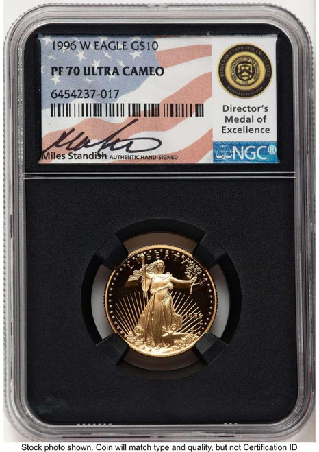 Bullionshark 1996-W $10 1/4 oz American Gold Eagle Coin NGC MS70 - HAT777087075  Bullionshark 1996-W $10 1/4 oz American Gold Eagle Coin NGC MS70 - HAT777087075