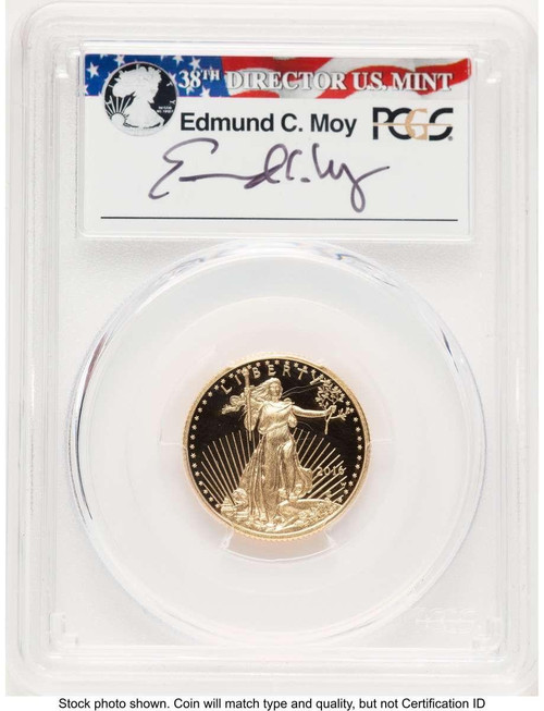 Bullionshark 2016-W $10 1/4 oz American Gold Eagle Coin PCGS MS70, 30th Anniversary, First Strike, Moy Signature - HAT779075018 