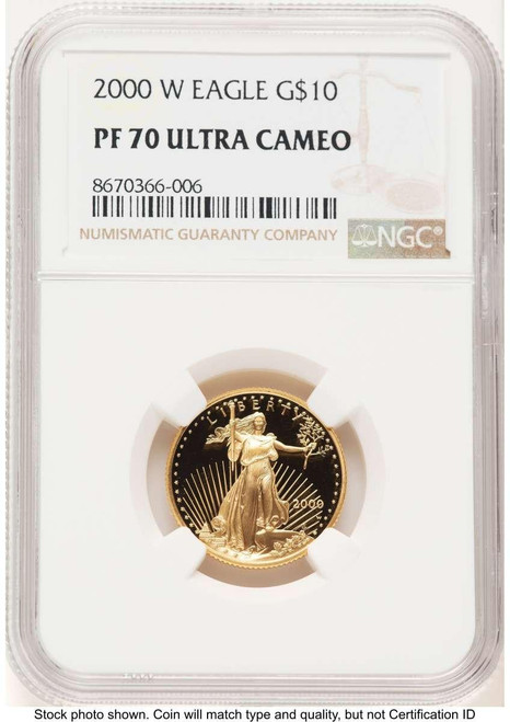 Bullionshark 2000-W $10 1/4 oz American Gold Eagle Coin NGC MS70 - HAT779473045  Bullionshark 2000-W $10 1/4 oz American Gold Eagle Coin NGC MS70 - HAT779473045
