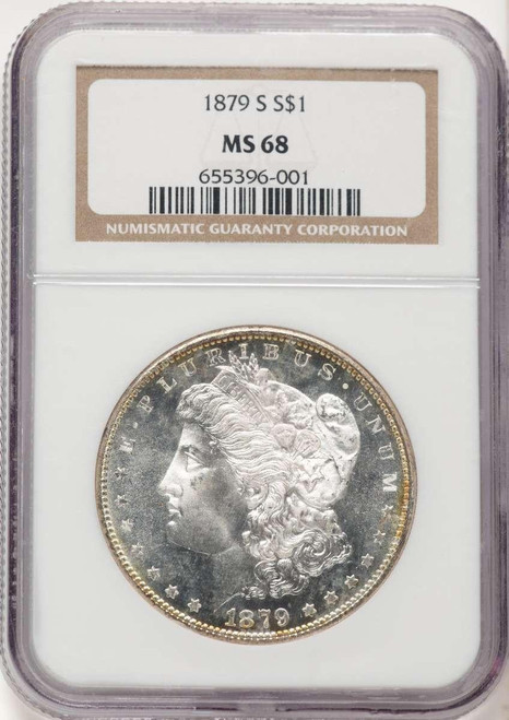 Bullionshark 1879-S S$1 Morgan Silver Dollar Coin NGC MS68 - HAT780419001 