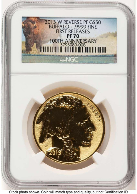 Bullionshark 2013-W $50 Reverse Proof Modern Bullion Coin NGC MS70   One-Ounce Gold Buffalo, Chicago ANA - HAT521756030  Bullionshark 2013-W $50 Reverse Proof Modern Bullion Coin NGC MS70   One-Ounce Gold Buffalo, Chicago ANA - HAT521756030