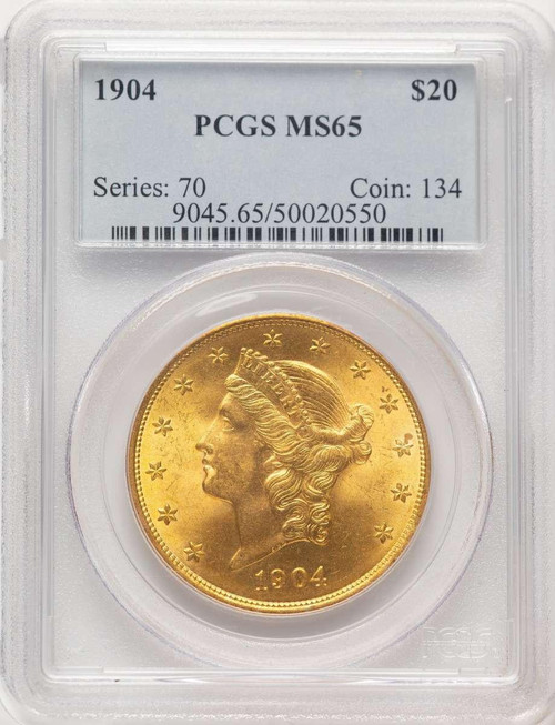 Bullionshark 1904 $20 Liberty Gold Double Eagle PCGS MS65 - HAT781895008 