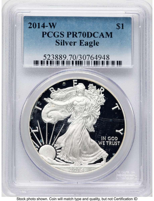 Bullionshark 2014-W S$1 American Silver Eagle Coin PCGS MS70 - HAT758595030 