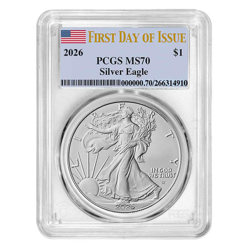  2026 Silver Eagle PCGS MS70 First Day of Issue - 40th Anniversary 