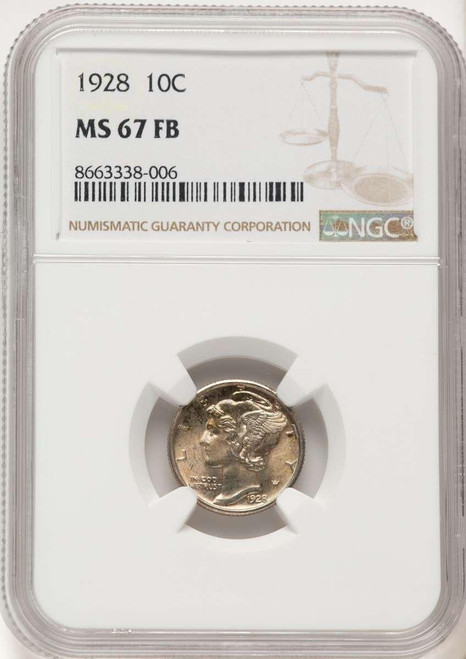 Bullionshark 1928 10C Mercury Dime Coin NGC MS67 - HAT780753008 