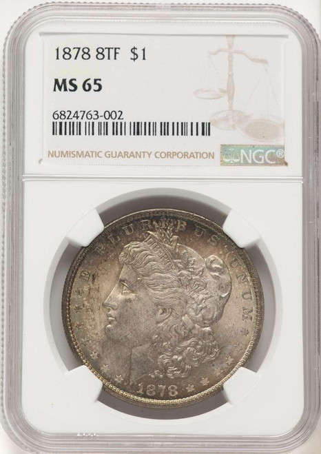 Bullionshark 1878 8TF S$1 Morgan Silver Dollar Coin NGC MS65 - HAT782991007 