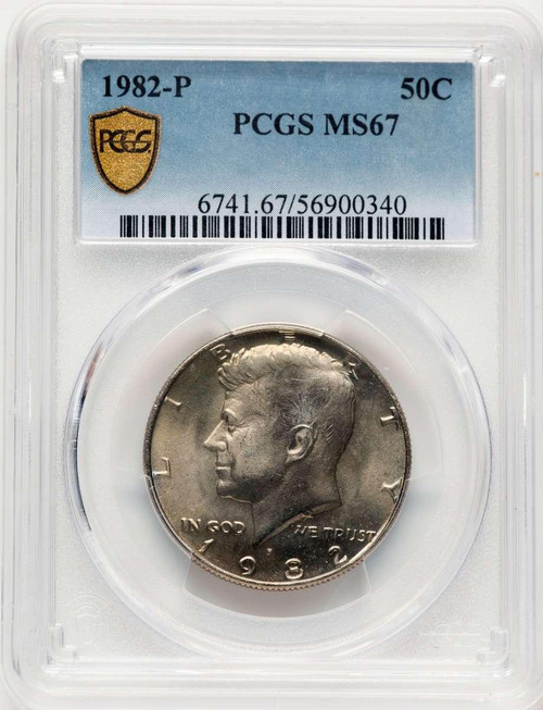 Bullionshark 1982-P 50C Kennedy Half Dollar Coin PCGS MS67 - HAT783335001 