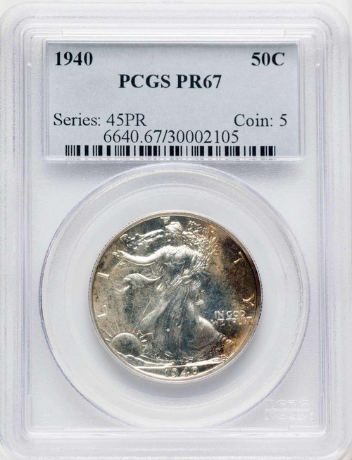 Bullionshark 1940 50C Proof Walking Liberty Half Dollar Coin PCGS PR67 - HAT772188013 
