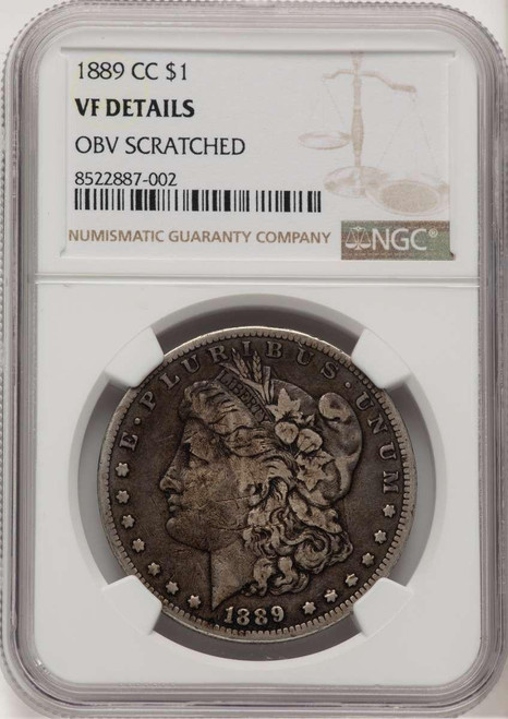 Bullionshark 1889-CC S$1 Morgan Silver Dollar Coin NGC VF   Details - HAT507041068 