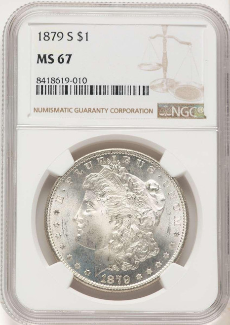 Bullionshark 1879-S S$1 Morgan Silver Dollar Coin NGC MS67 - HAT507638104 
