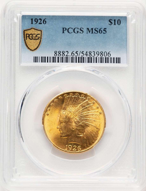 Bullionshark 1926 $10 Indian Gold Eagle Coin PCGS MS65 - HAT910639030 