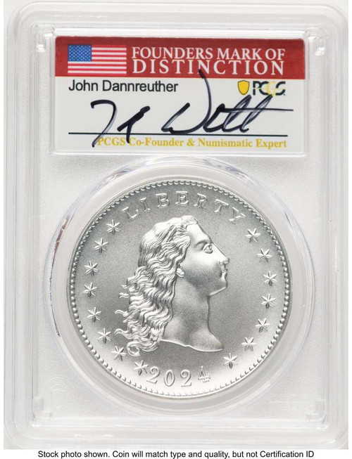 Bullionshark 2024 Medal Modern Commemorative Coin PCGS MS70   Flowing Hair - Silver - 230th Anniversary - Advanced Release - HAT772852077 