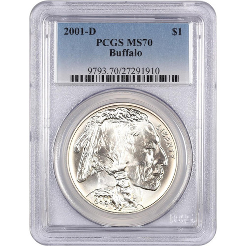 2001-D Silver Buffalo PCGS MS70
