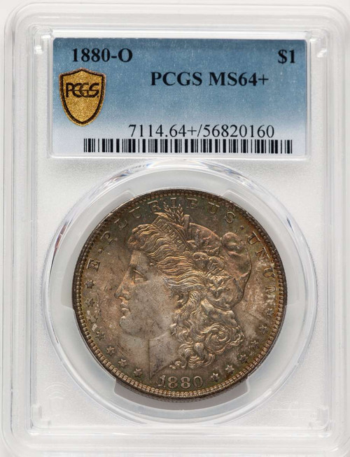 1880-O S$1 Morgan Silver Dollar Coin PCGS MS64  + coin front image
