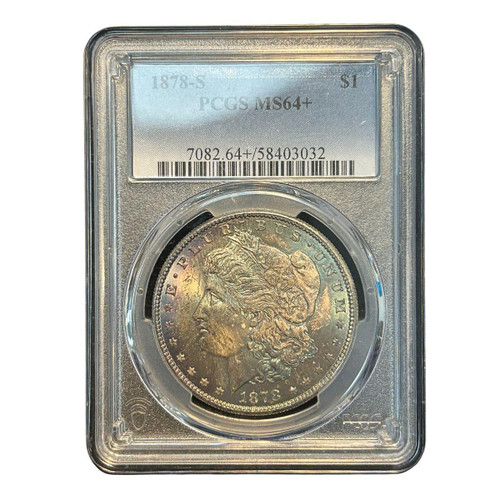  1878-S Morgan Silver Dollar PCGS MS64+ 